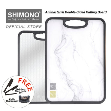 Double Side Cutting Board with knife & knife sharpener