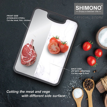 Double Side Cutting Board with knife & knife sharpener