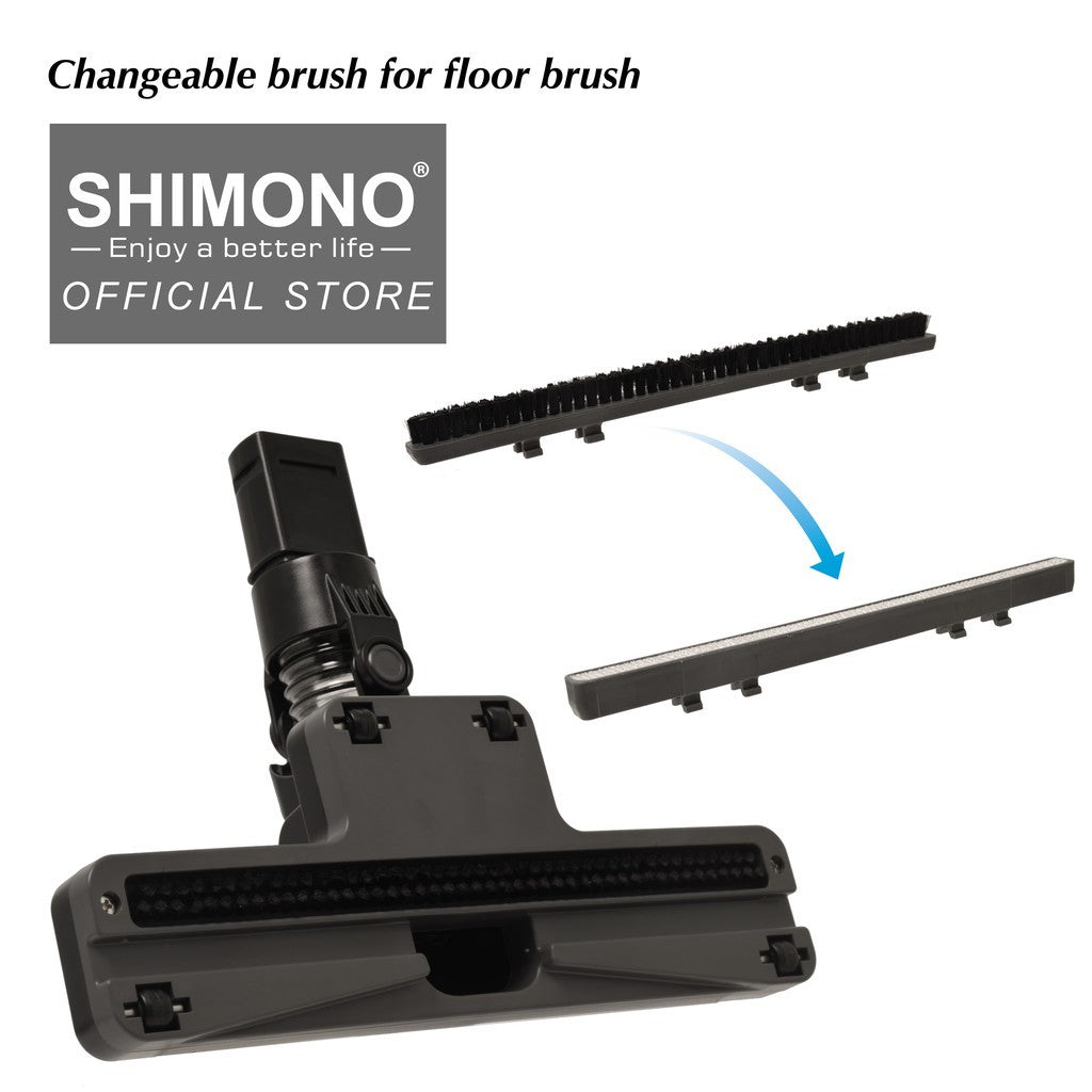 Shimono Spare Part Vacuum Floor Brush for *Round Head* (SVC1015/SVC1016/SVC1017/RV777/RV888)