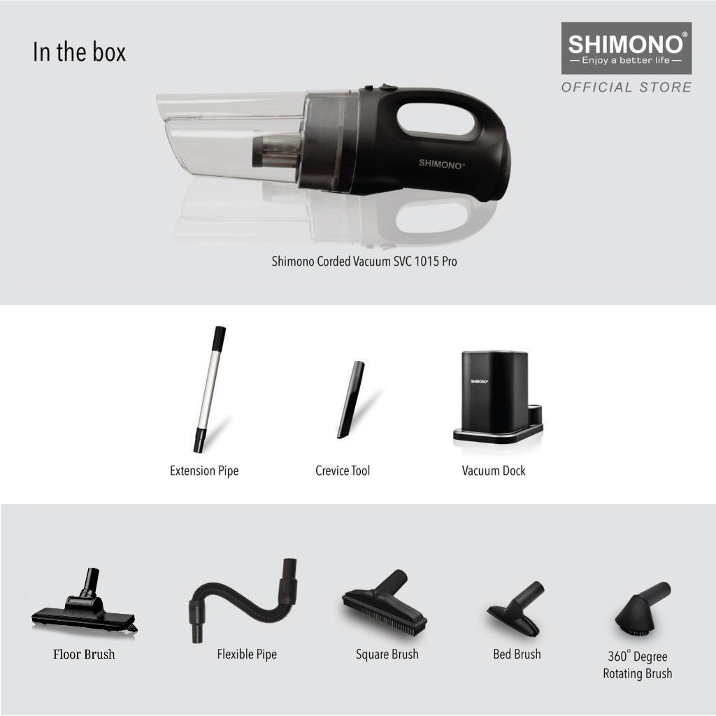 Shimono Cyclone Corded Vacuum Cleaner -  SVC 1015 Pro