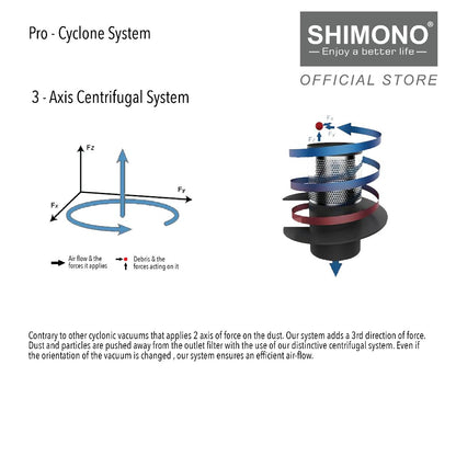 Shimono Cyclone Corded Vacuum Cleaner - SVC 1015 Lite
