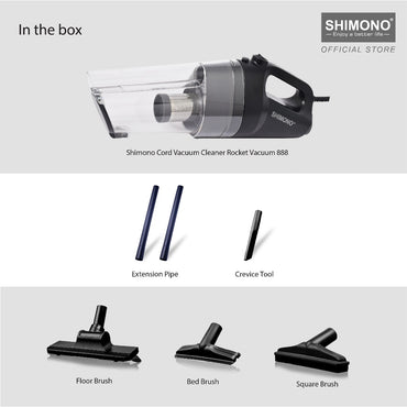 SHIMONO Cyclone Corded Vacuum Cleaner - Rocket Vacuum 888