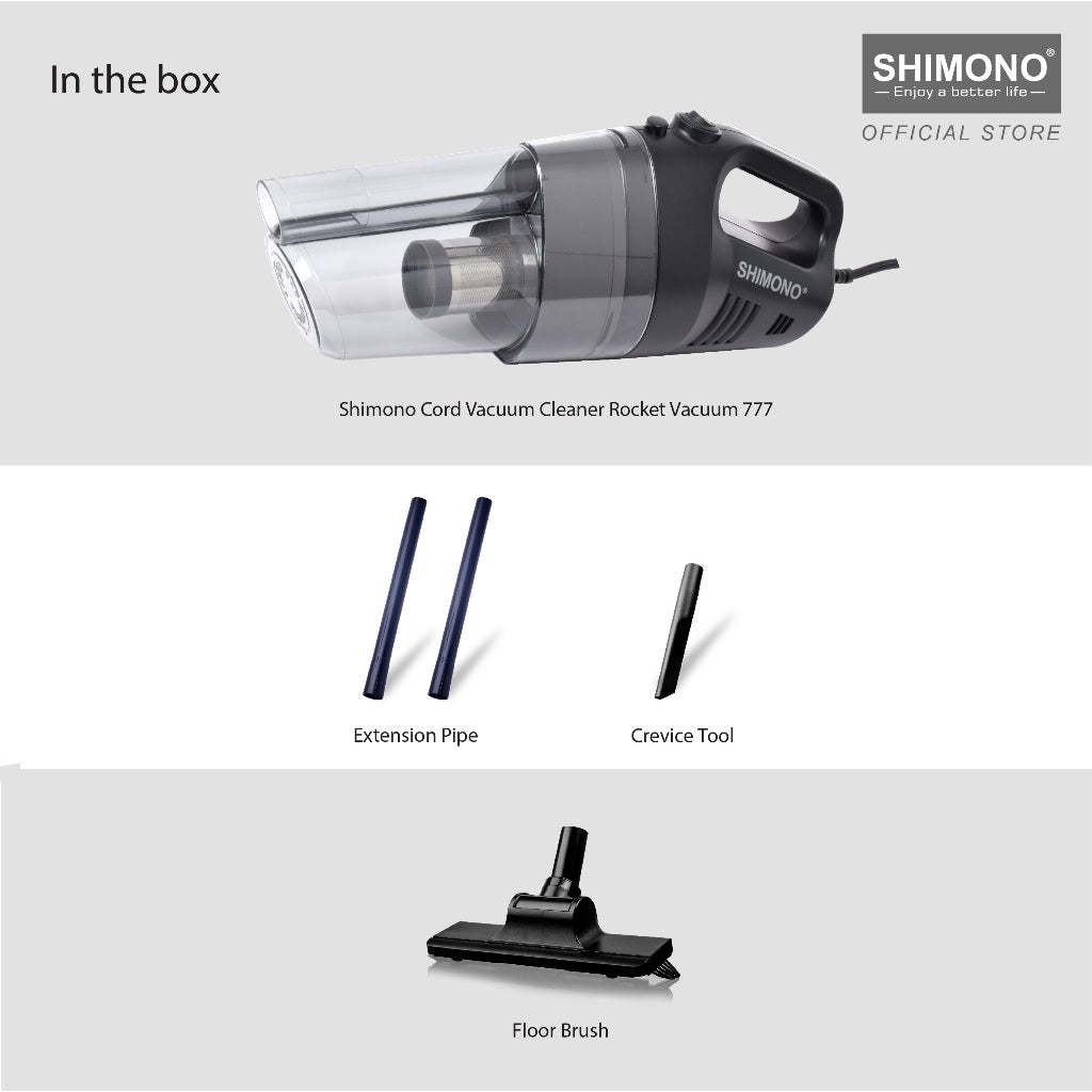 Shimono Cyclone Cord Vacuum Cleaner - Rocket Vacuum 777