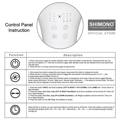 Shimono Air Circulator Stand Fan SH9030